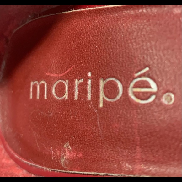 Maripe Red Pumps High Heel Shoes Ladies Size 8 fits like size 7.5 - Picture 8 of 9